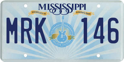 MS license plate MRK146