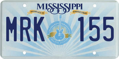 MS license plate MRK155