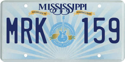 MS license plate MRK159
