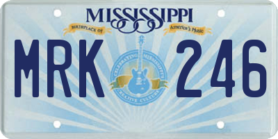 MS license plate MRK246
