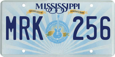 MS license plate MRK256