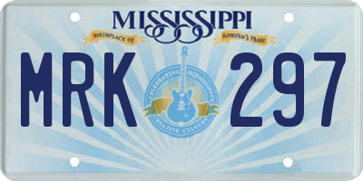 MS license plate MRK297