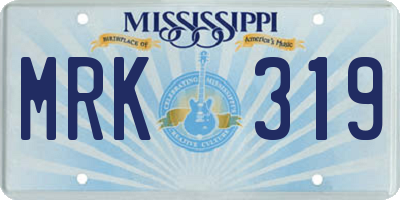 MS license plate MRK319
