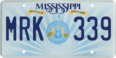 MS license plate MRK339