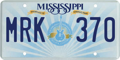 MS license plate MRK370