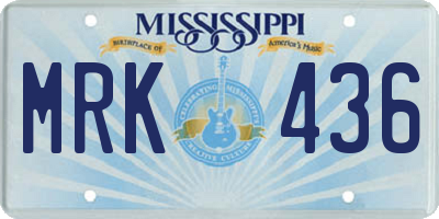 MS license plate MRK436