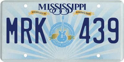 MS license plate MRK439