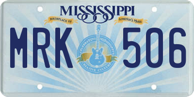 MS license plate MRK506