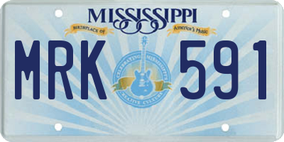 MS license plate MRK591