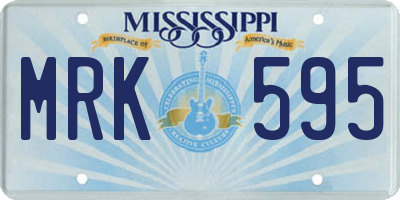MS license plate MRK595