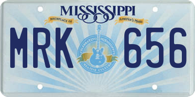MS license plate MRK656