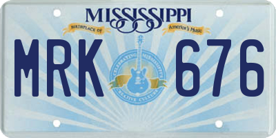 MS license plate MRK676