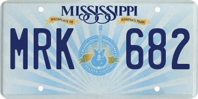 MS license plate MRK682