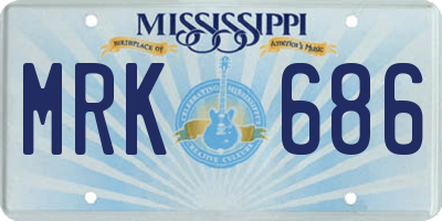 MS license plate MRK686