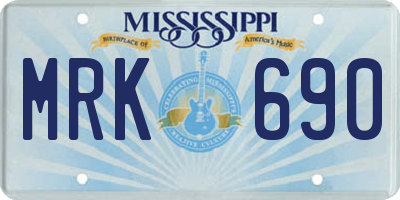 MS license plate MRK690