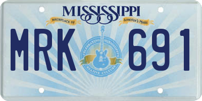 MS license plate MRK691