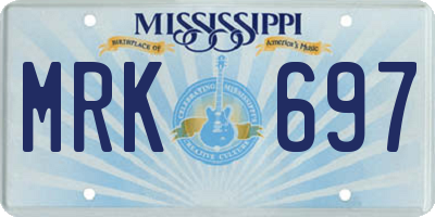MS license plate MRK697