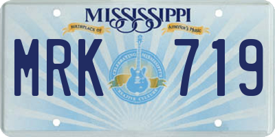 MS license plate MRK719