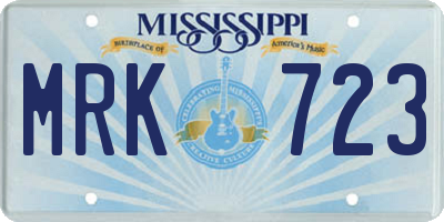 MS license plate MRK723