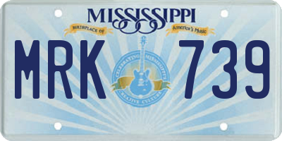 MS license plate MRK739