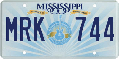 MS license plate MRK744