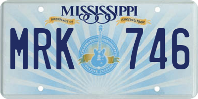 MS license plate MRK746