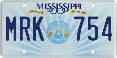 MS license plate MRK754