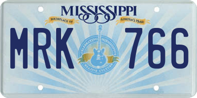 MS license plate MRK766
