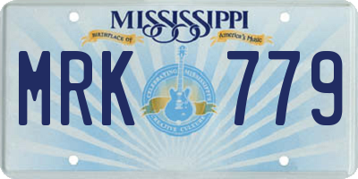 MS license plate MRK779