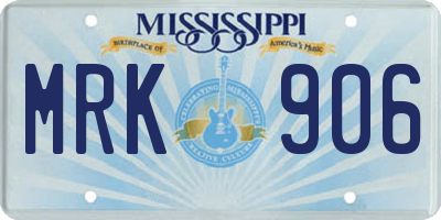 MS license plate MRK906