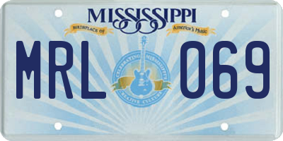 MS license plate MRL069