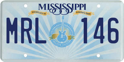 MS license plate MRL146