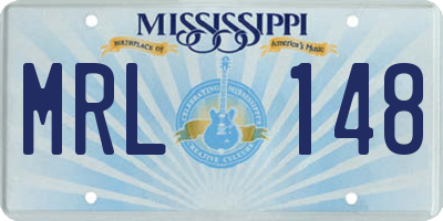 MS license plate MRL148