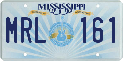 MS license plate MRL161