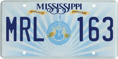 MS license plate MRL163