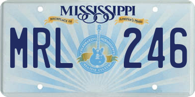 MS license plate MRL246