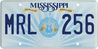 MS license plate MRL256