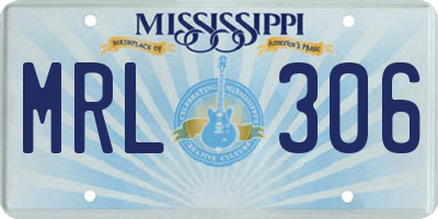 MS license plate MRL306