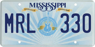 MS license plate MRL330