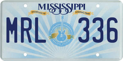 MS license plate MRL336