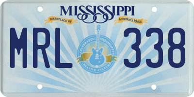 MS license plate MRL338