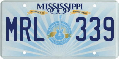 MS license plate MRL339