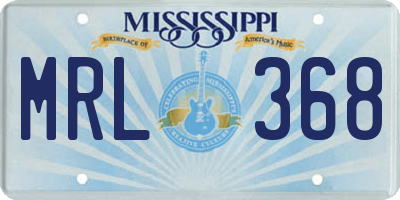 MS license plate MRL368