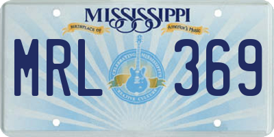 MS license plate MRL369