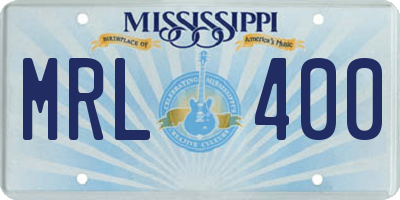 MS license plate MRL400