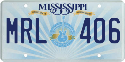 MS license plate MRL406