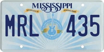 MS license plate MRL435