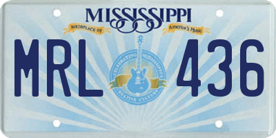 MS license plate MRL436