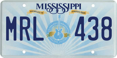 MS license plate MRL438
