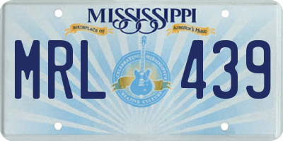 MS license plate MRL439
